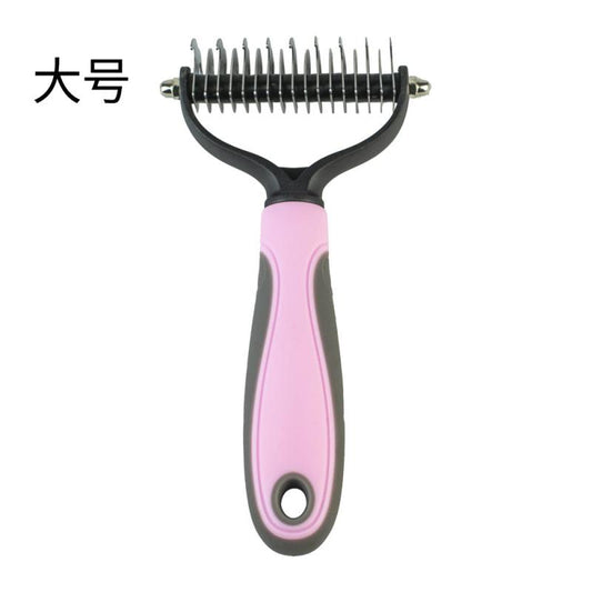 2-in-1 Puppy Grooming Brush - Removes Undercoat Mats, Reduces Shedding, Massages