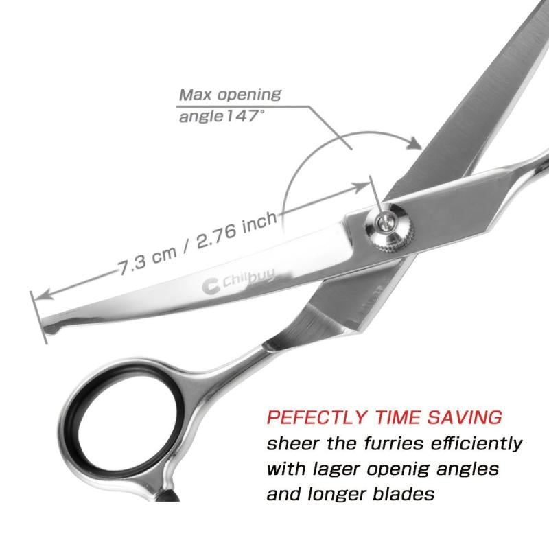 Professional Pet Grooming Shears Curved with Round Tips