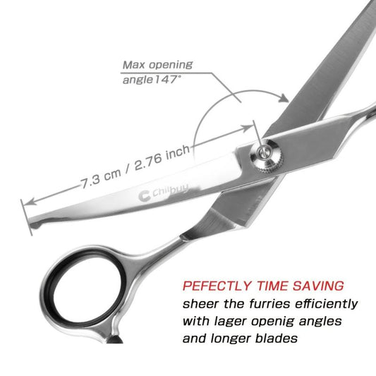 Professional Pet Grooming Shears Curved with Round Tips