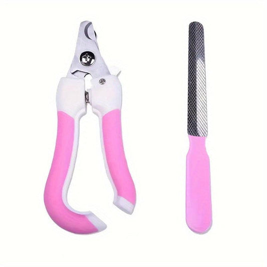 Pet Nail Clipper & File Set Stainless Steel Dog Cat Grooming Tool