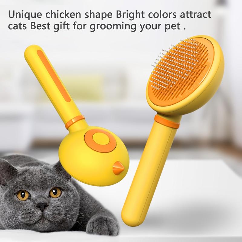 Self Cleaning Pet Hair Brush Comb - Remove Tangles & Loose Hair