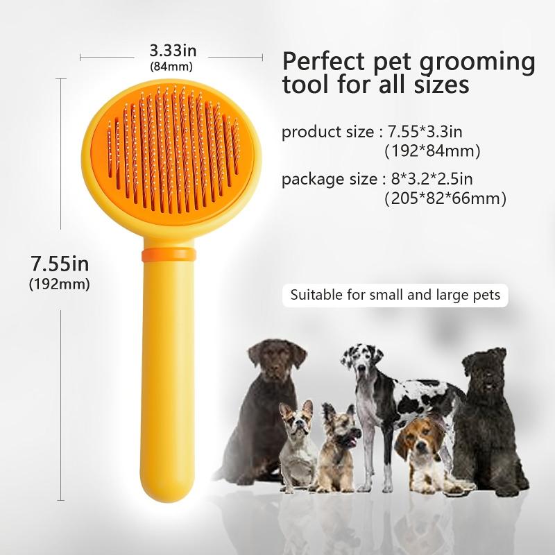 Self Cleaning Pet Hair Brush Comb - Remove Tangles & Loose Hair