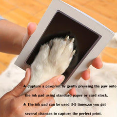 Pet Paw Print Kit - Clean Touch Ink Pad and Imprint Cards for Cats