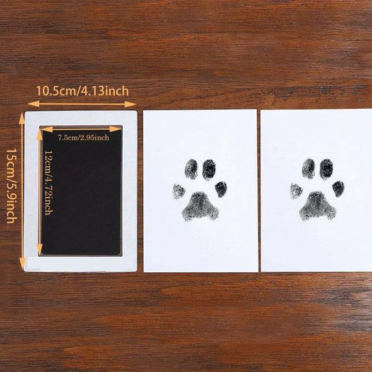 Pet Paw Print Kit - Clean Touch Ink Pad and Imprint Cards for Cats
