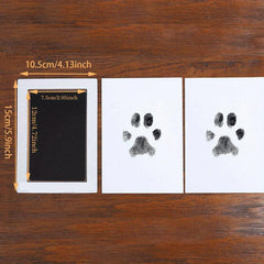Pet Paw Print Kit - Clean Touch Ink Pad and Imprint Cards for Cats