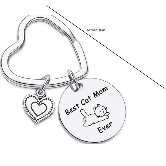 Cat Mom Ever Heart Decor Gift Pet Lover Memorial Gift