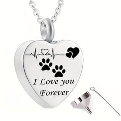 I Love You Forever Heart Pendant Cremation Urn Necklace Ashes Jewelry