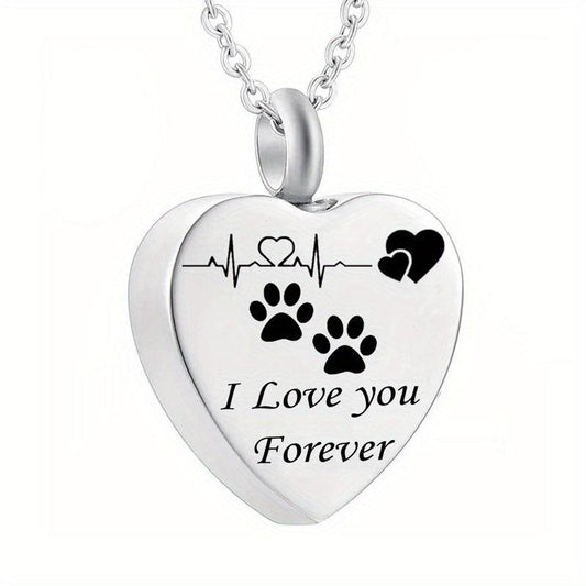 I Love You Forever Heart Pendant Cremation Urn Necklace Ashes Jewelry