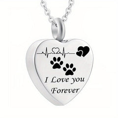 I Love You Forever Heart Pendant Cremation Urn Necklace Ashes Jewelry
