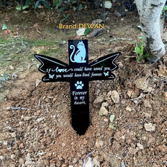 Angel Wing Acrylic Pet Memorial Grave Tombstone for Cat or Dog