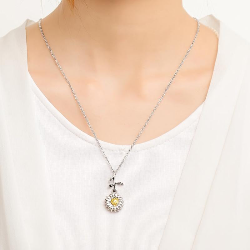 Sunflower Cremation Pet Ashes Urn Necklace & Ring Set