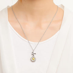 Sunflower Cremation Pet Ashes Urn Necklace & Ring Set