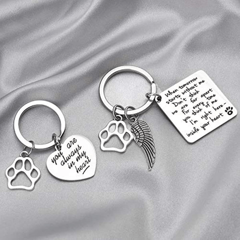 Pet Memorial Keychain Loss Sympathy Remembrance