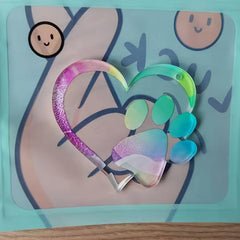 2D Dog Car Mirror Hanging Love Plaque for Lost Dog Sympathy