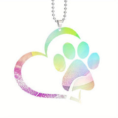 2D Dog Car Mirror Hanging Love Plaque for Lost Dog Sympathy