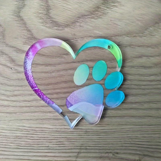 2D Dog Car Mirror Hanging Love Plaque for Lost Dog Sympathy