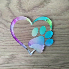 2D Dog Car Mirror Hanging Love Plaque for Lost Dog Sympathy