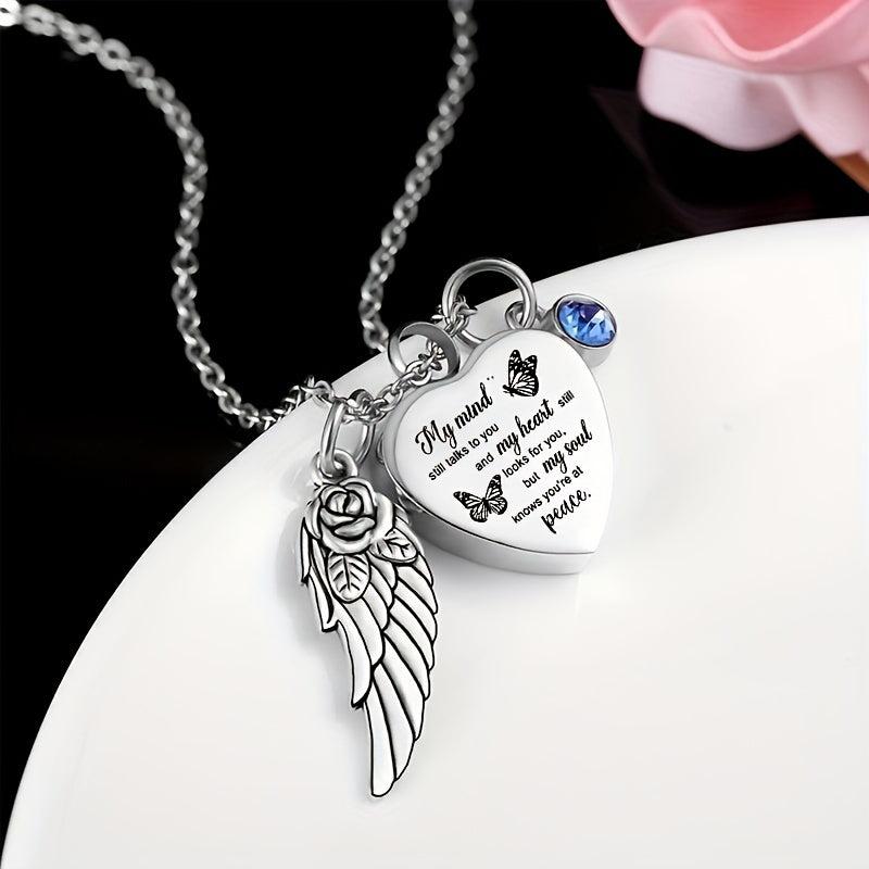 Mind Talks To You Urn Necklace 12 Birthstones Cremation Jewelry