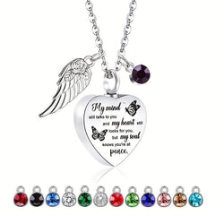 Mind Talks To You Urn Necklace 12 Birthstones Cremation Jewelry