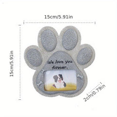 Resin Pet Headstone with Photo Frame - Dog Memorial Stone