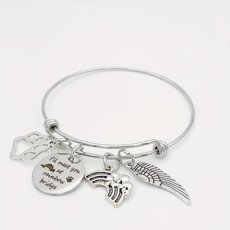 Rainbow Bridge Pet Memorial Bracelet Loss Of Pet Sympathy Dog Memorial
