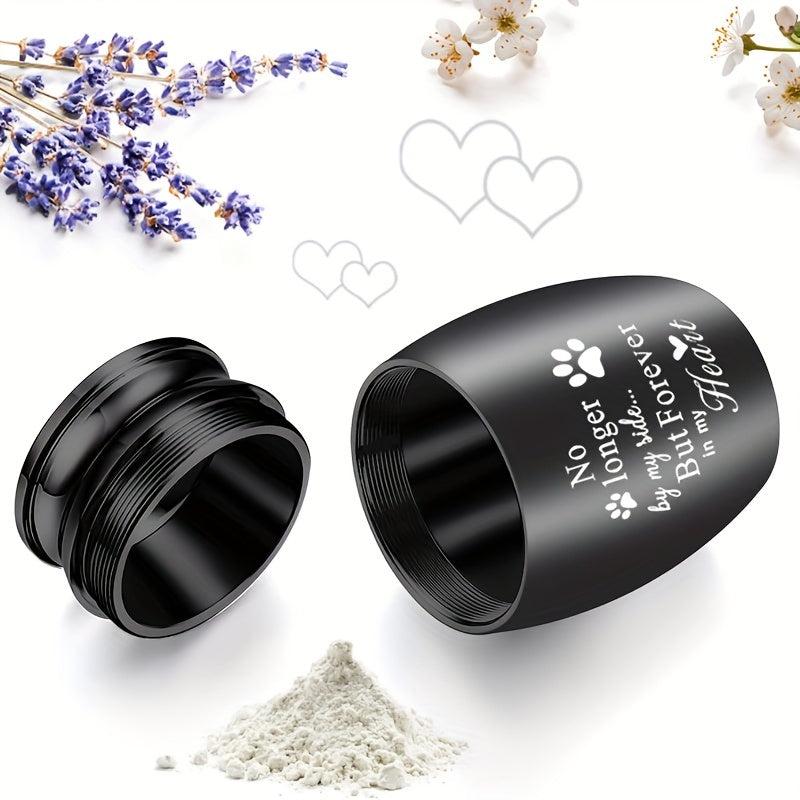 Stainless Steel Pet Paw Print Urn Dog Ashes Container Memorial Cremation