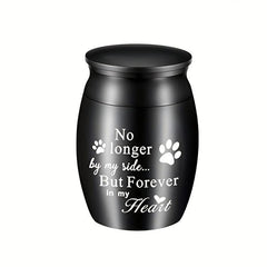 Stainless Steel Pet Paw Print Urn Dog Ashes Container Memorial Cremation