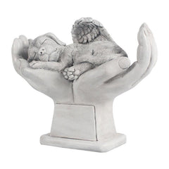 Dog Pet Grave Marker Angel Statue In God's Hands Pet Headstone