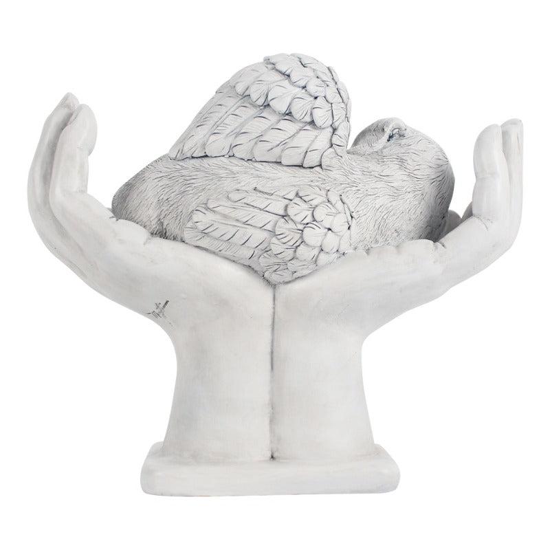 Dog Pet Grave Marker Angel Statue In God's Hands Pet Headstone