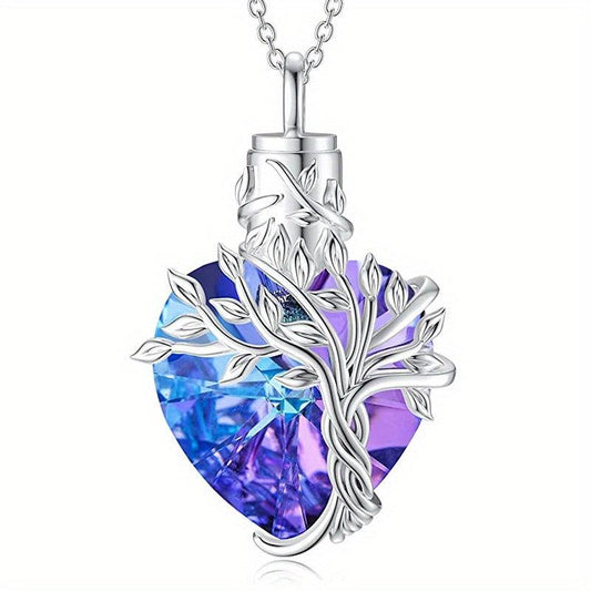 Tree of Life Heart Urn Necklace Memorial Keepsake