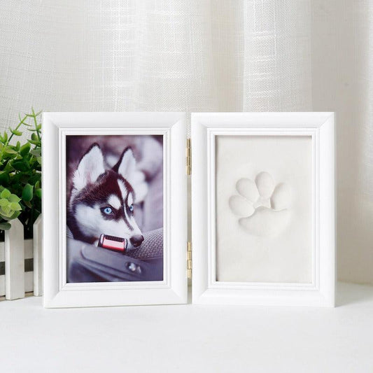 Dog Paw Print Kit Pet Paw Print Impression Kit Wooden Pet Memorial Photo Frame