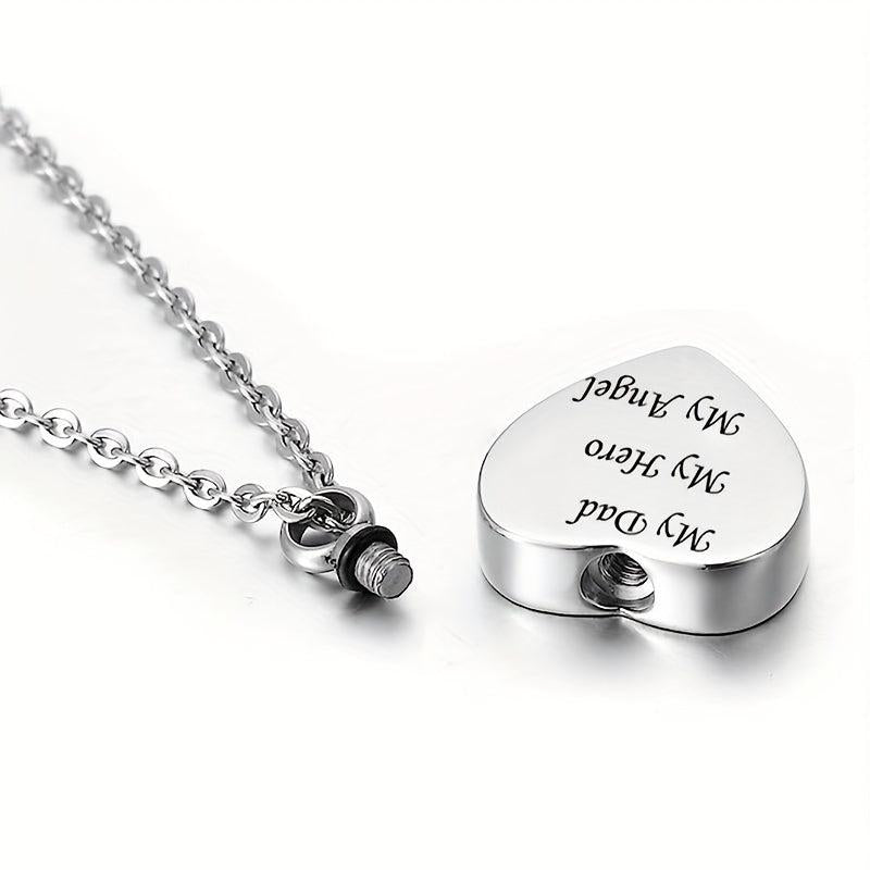 Pet Memorial Necklace Heart Pendant for Ashes