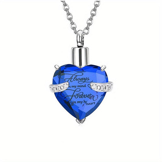 Heart Cremation Jewelry For Pet Ashes - Dog Memorial Pendant - Ashes Necklace