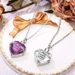 Heart Cremation Jewelry For Pet Ashes - Dog Memorial Pendant - Ashes Necklace