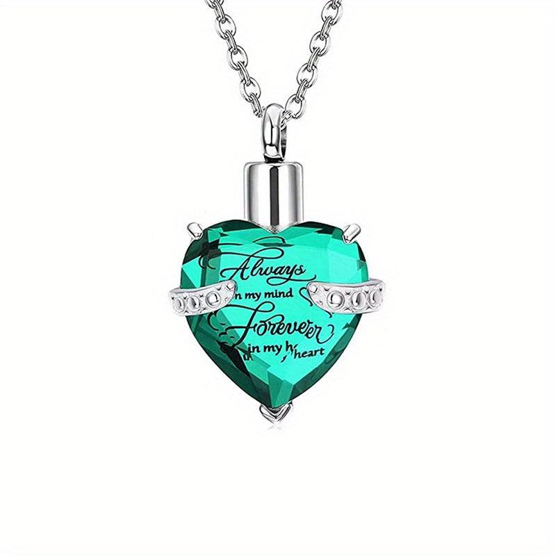 Heart Cremation Jewelry For Pet Ashes - Dog Memorial Pendant - Ashes Necklace