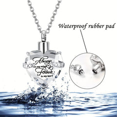 Heart Cremation Jewelry For Pet Ashes - Dog Memorial Pendant - Ashes Necklace