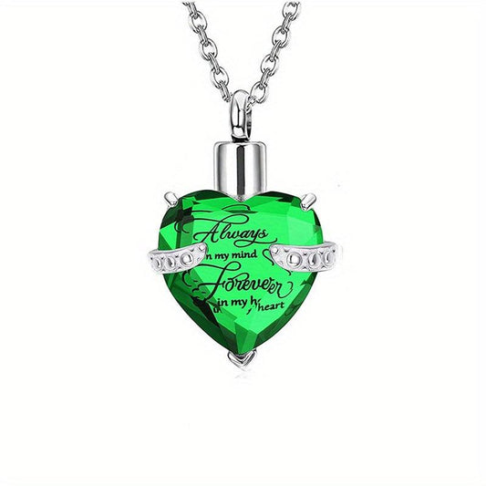 Heart Cremation Jewelry For Pet Ashes - Dog Memorial Pendant - Ashes Necklace