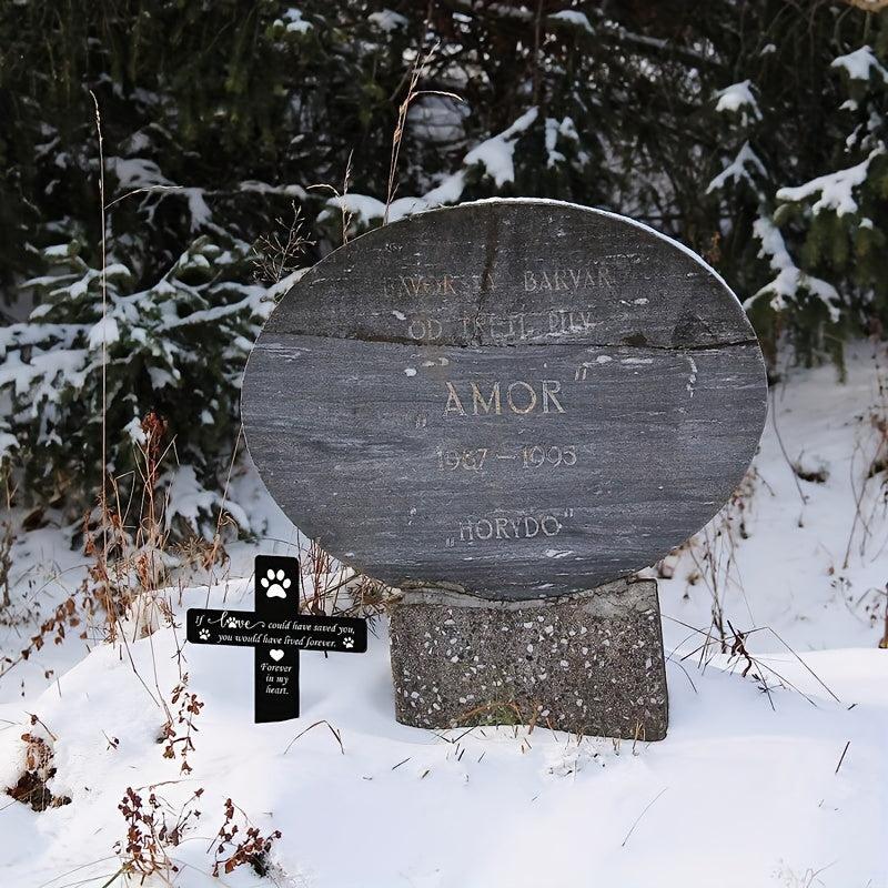 Pet Memorial Garden Cross Stake For Cats And Dogs