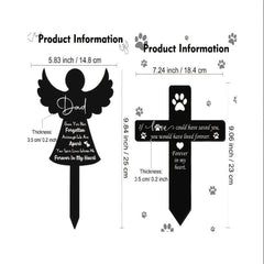 Pet Memorial Garden Cross Stake For Cats And Dogs