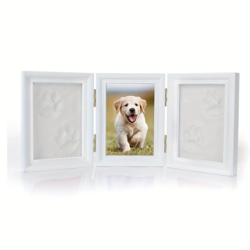 Personalized Pet Pawprint Keepsake Kit Picture Frame with Clay Imprint