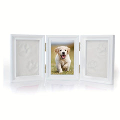 Personalized Pet Pawprint Keepsake Kit Picture Frame with Clay Imprint