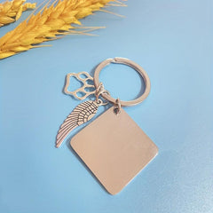Stainless Steel Dog Memorial Keychain