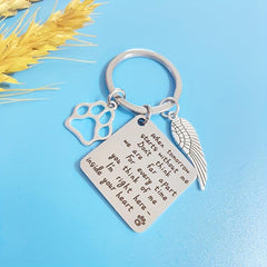 Stainless Steel Dog Memorial Keychain