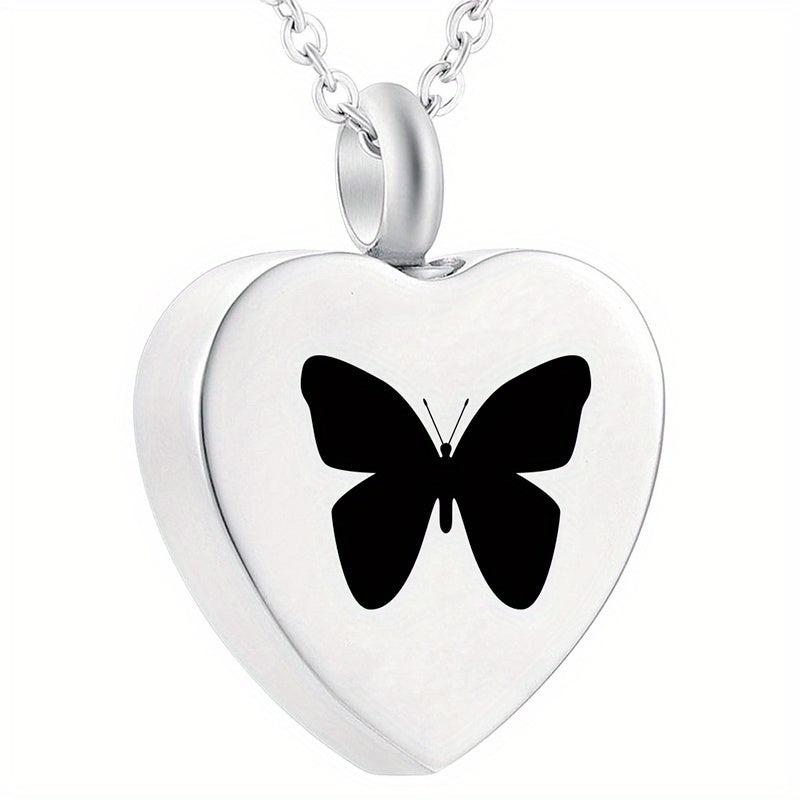 Pet Memorial Necklace Heart Pendant for Keeping Beloved Pet Ashes Close to Heart