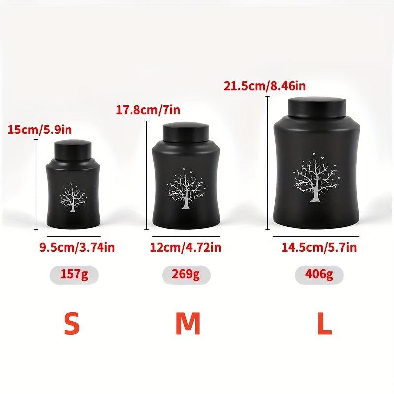 Stainless Steel Pet Urn Dog Ashes Container Tree Of Life Graphic Ashes Holder