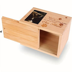 Wooden Pet Urn Dog Ashes Container Ashes Holder Memorial Cremation Urns