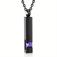 Birthstone Crystal Urn Necklace Memorial Keepsake Pendant