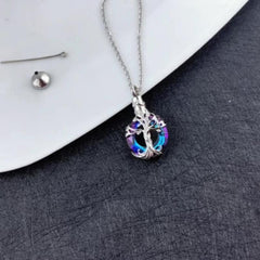 Eternal Love Dog Memorial Necklace Tree of Life Cremation Pet Urn Ashes Pendant