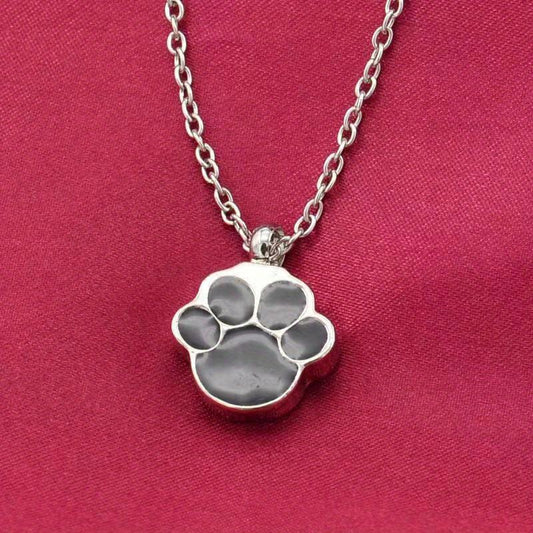 Pet Paw Cremation Jewelry Keychain Pendant Ashes Dog Cat Memorial Urn Necklace