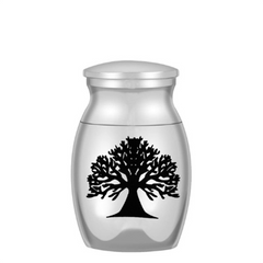 Tree of Life Pet Urn Stainless Steel Ashes Container for Dogs and Cats